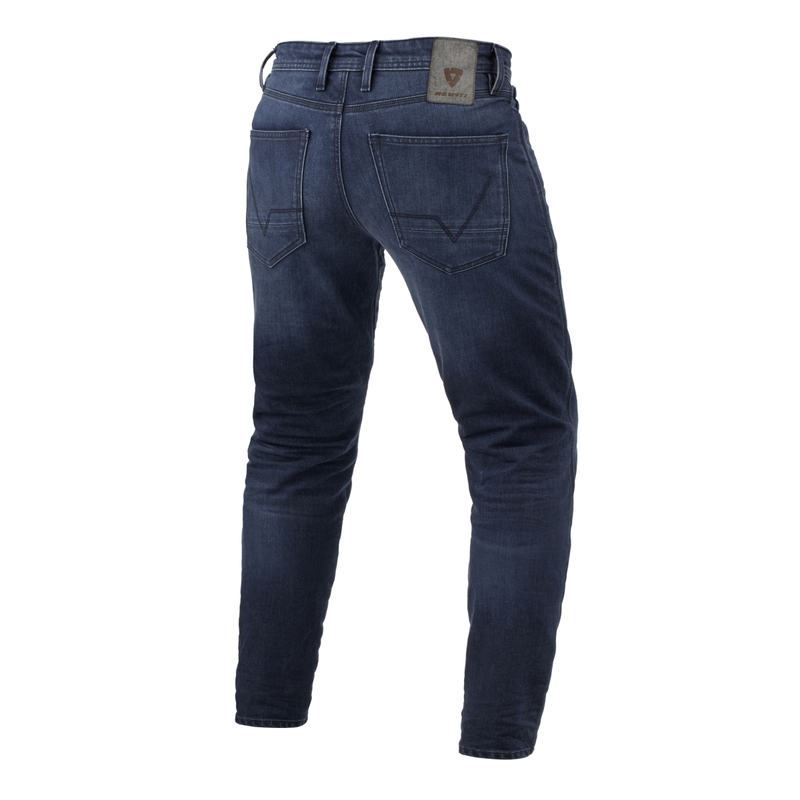 Cropped Motorcycle Jeans Revit Micah TF gewaschen dunkelblau
