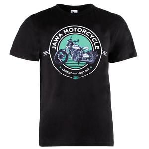 T-shirt JAWA Motorrad schwarz-grün