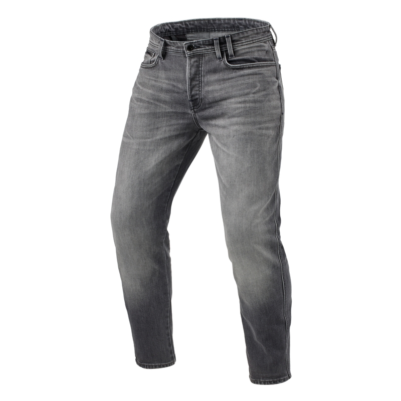 Gekürzte Motorradjeans Revit Ortes TF Mittelgrau