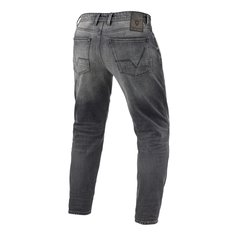 Gekürzte Motorradjeans Revit Ortes TF Mittelgrau