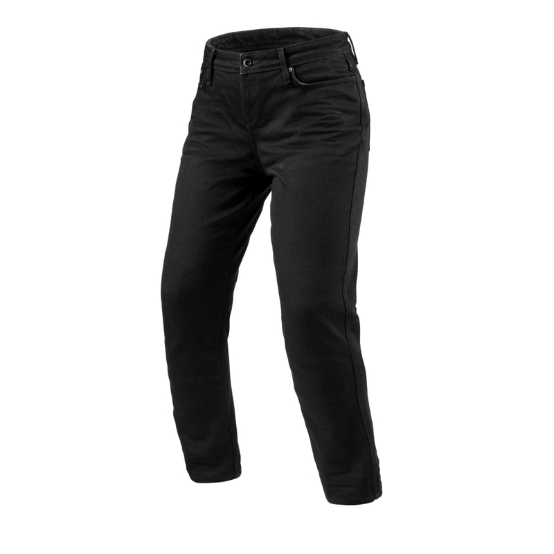 Revit Violet BF Black Cropped Motorcycle Jeans für Frauen