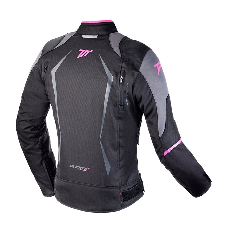 Damen Motorradjacke SEVENTY DEGREES SD-JR49 schwarz-pink