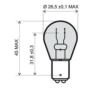 Lamp RMS BAY15D 12V21/5W (10pcs)