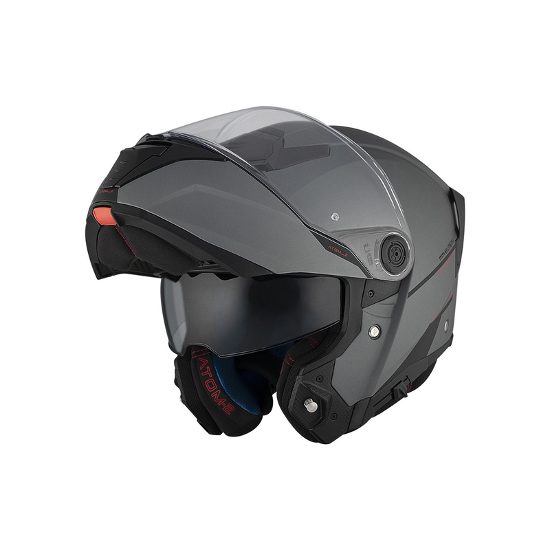 MT ATOM 2 SV SOLID A2 Motorradhelm grau matt