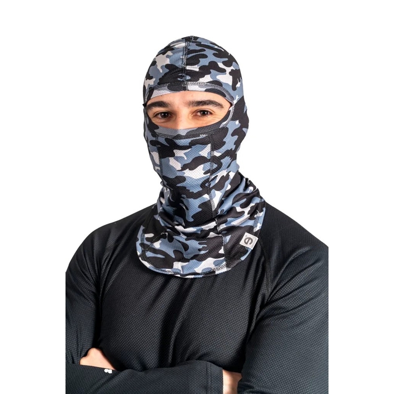 Motorradhaube nanosilver® camouflage grau