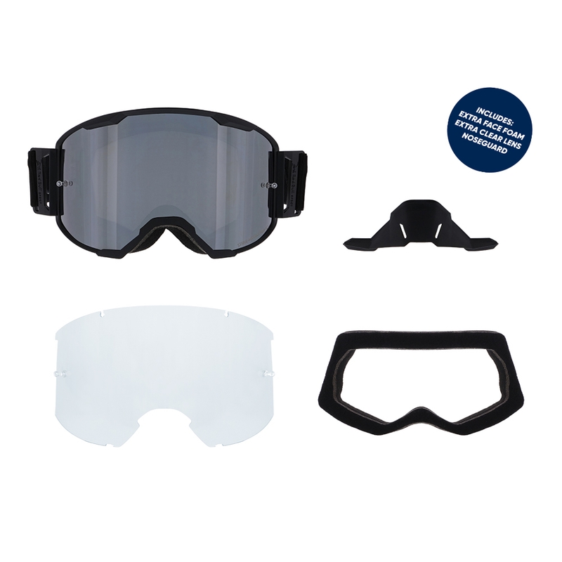 Motocrossbrille Red Bull Spect STRIVE S schwarz mit Rauchglas