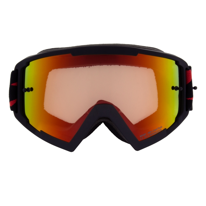 Motocrossbrille Red Bull Spect WHIP schwarz mit rot-gelber Scheibe