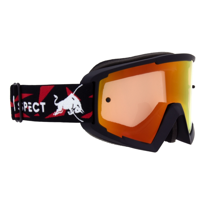Motocrossbrille Red Bull Spect WHIP schwarz mit rot-gelber Scheibe