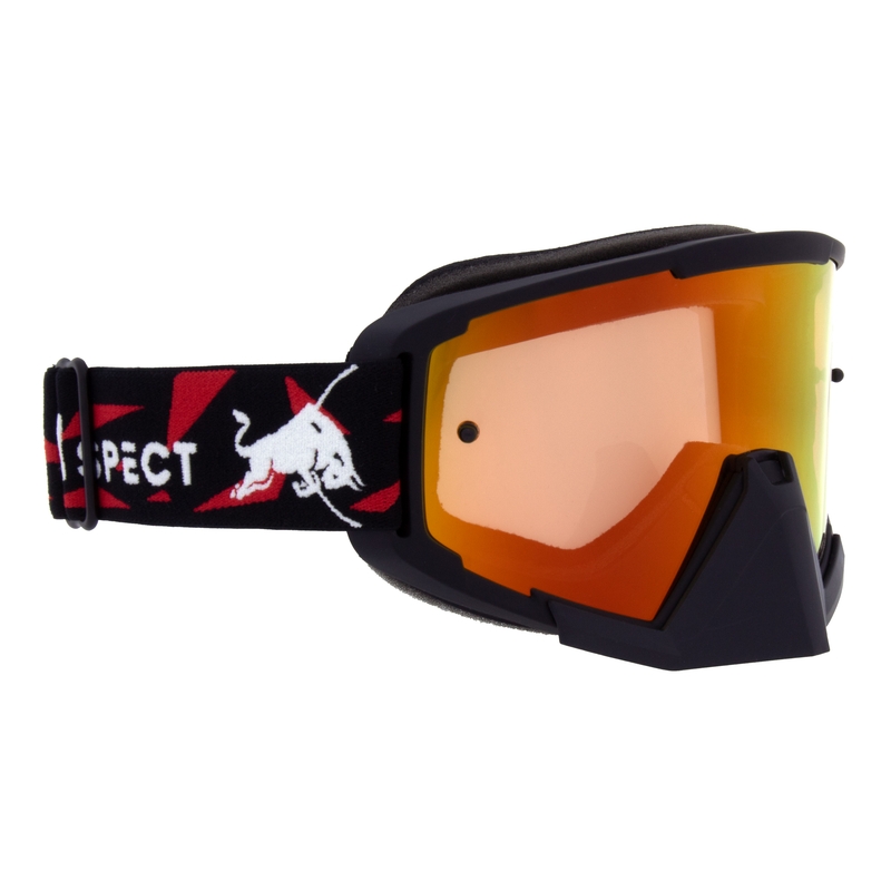 Motocrossbrille Red Bull Spect WHIP schwarz mit rot-gelber Scheibe