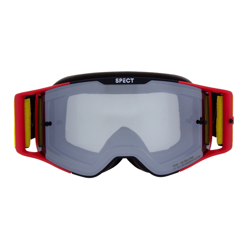 Red Bull Spect TORP schwarz-rote Motocross-Schutzbrille mit Rauchglas