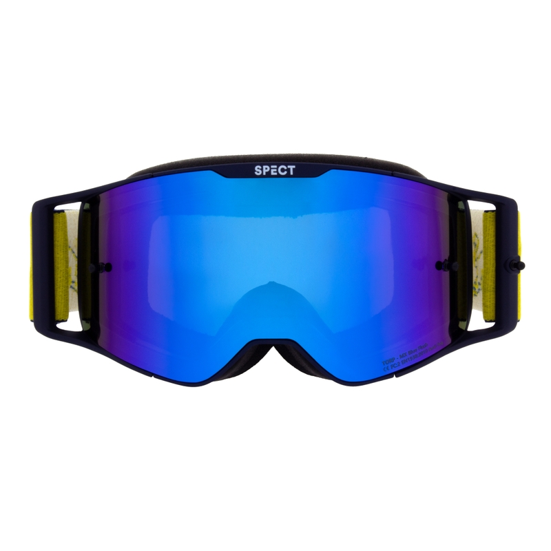 Motocrossbrille Red Bull Spect TORP blau mit blauen Gläsern