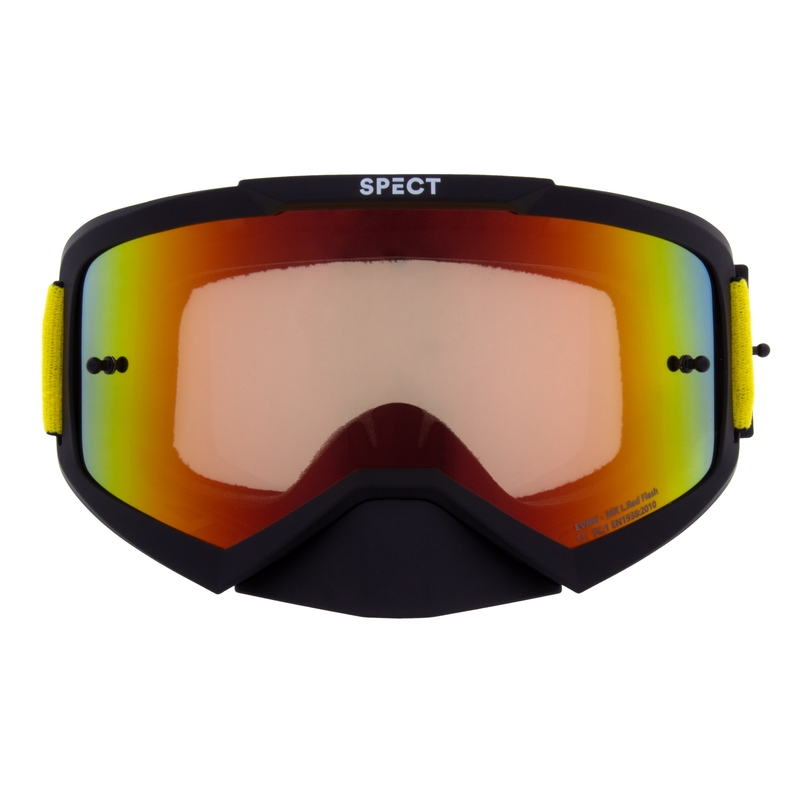 Motocrossbrille Red Bull Spect EVAN schwarz mit rot-gelber Scheibe
