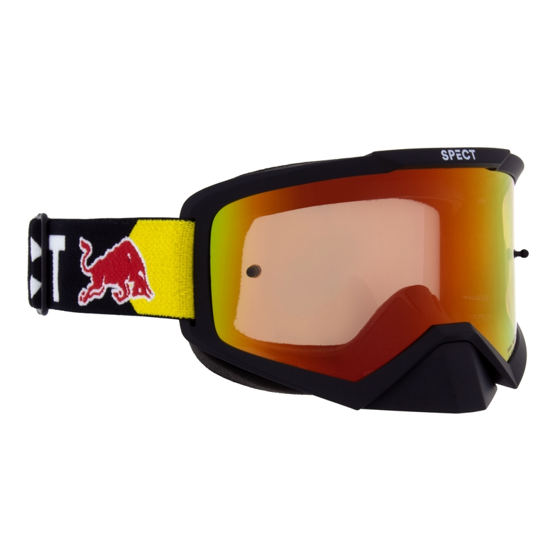 Motocrossbrille Red Bull Spect EVAN schwarz mit rot-gelber Scheibe