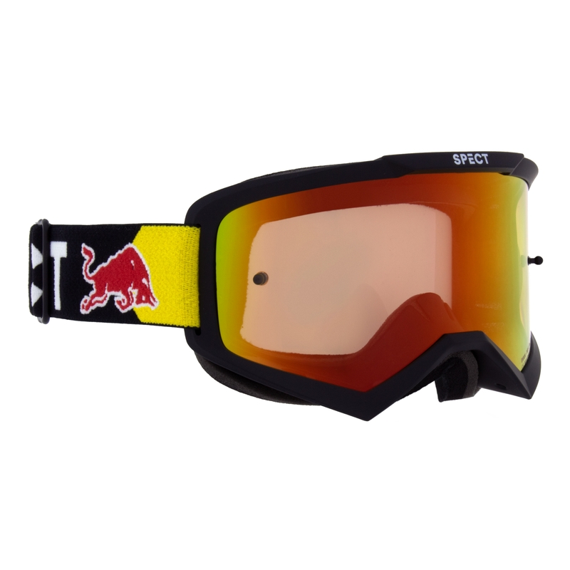 Motocrossbrille Red Bull Spect EVAN schwarz mit rot-gelber Scheibe