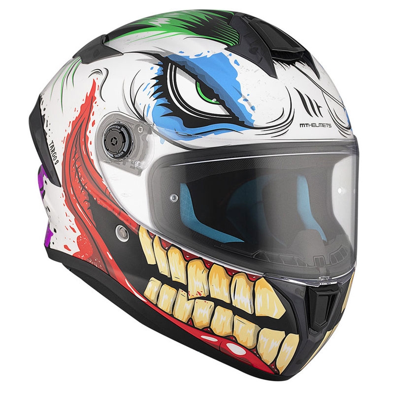 MT TARGO S JOKE A5 Integral Motorradhelm weiß-schwarz-rot