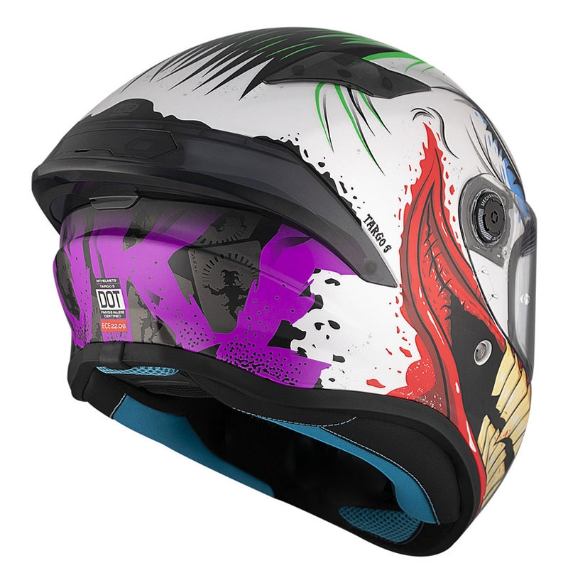 MT TARGO S JOKE A5 Integral Motorradhelm weiß-schwarz-rot