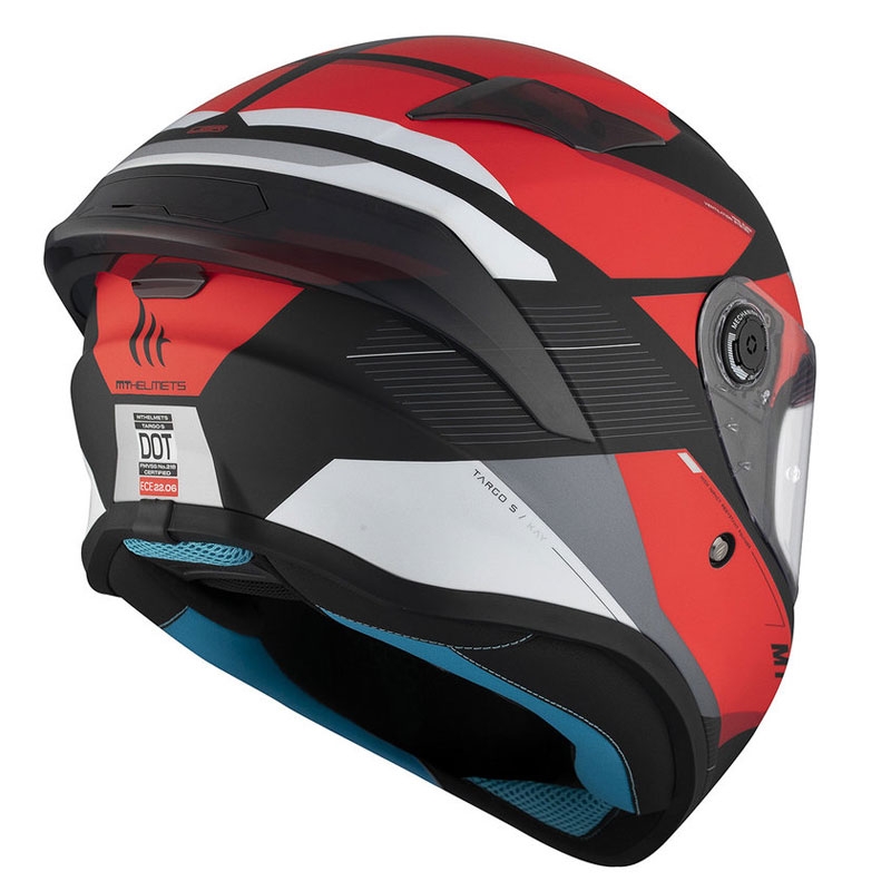Integral-Motorradhelm MT TARGO S KAY B5 matt schwarz-rot-weiß Ausverkauf