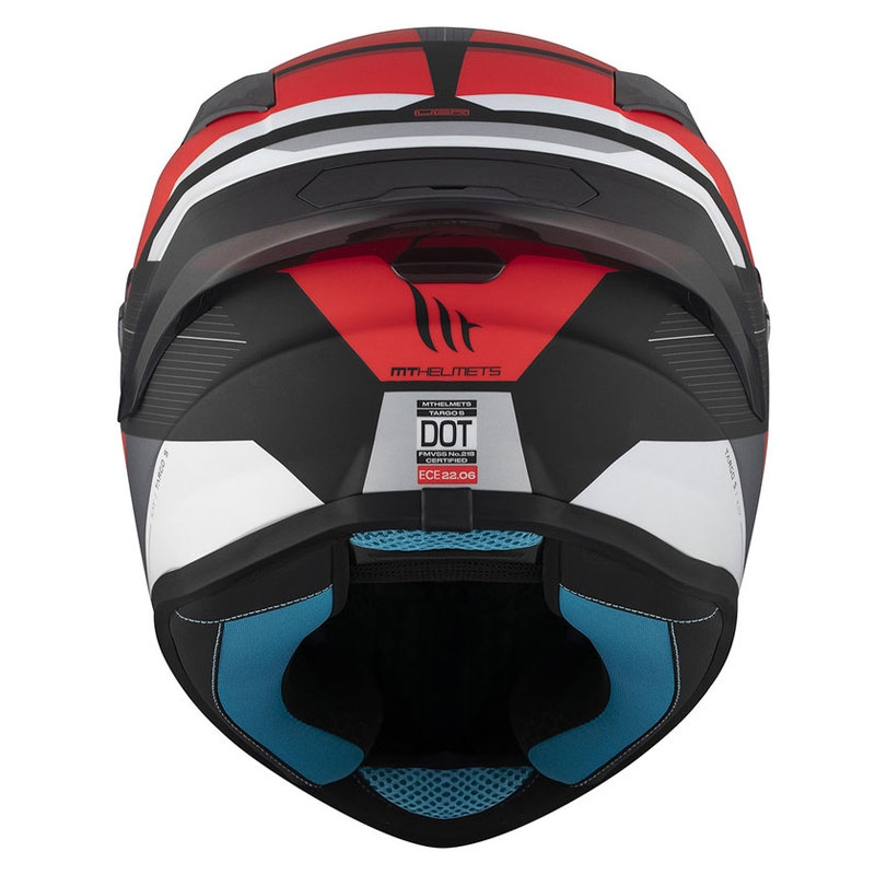 Integral-Motorradhelm MT TARGO S KAY B5 matt schwarz-rot-weiß Ausverkauf