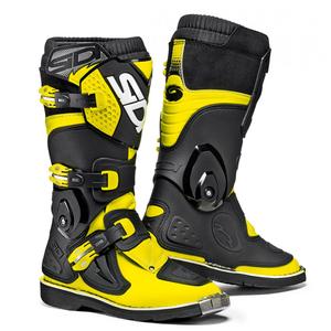 Kinder Motocross-Schuhe Sidi Flame fluo gelb-schwarz
