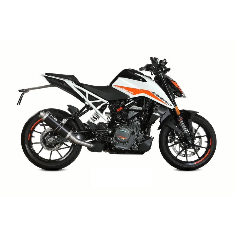 Auspuffendstück STORM GP schwarz für KTM Duke 390 2021-2023, KTM Duke 125 2021-2023