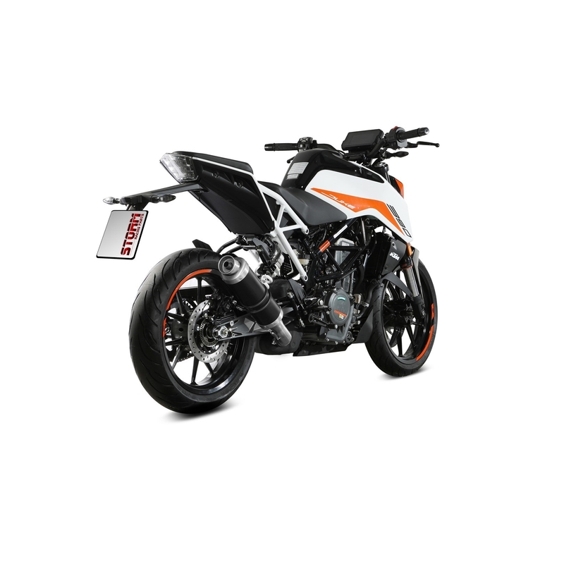 Auspuffendstück STORM GP schwarz für KTM Duke 390 2021-2023, KTM Duke 125 2021-2023