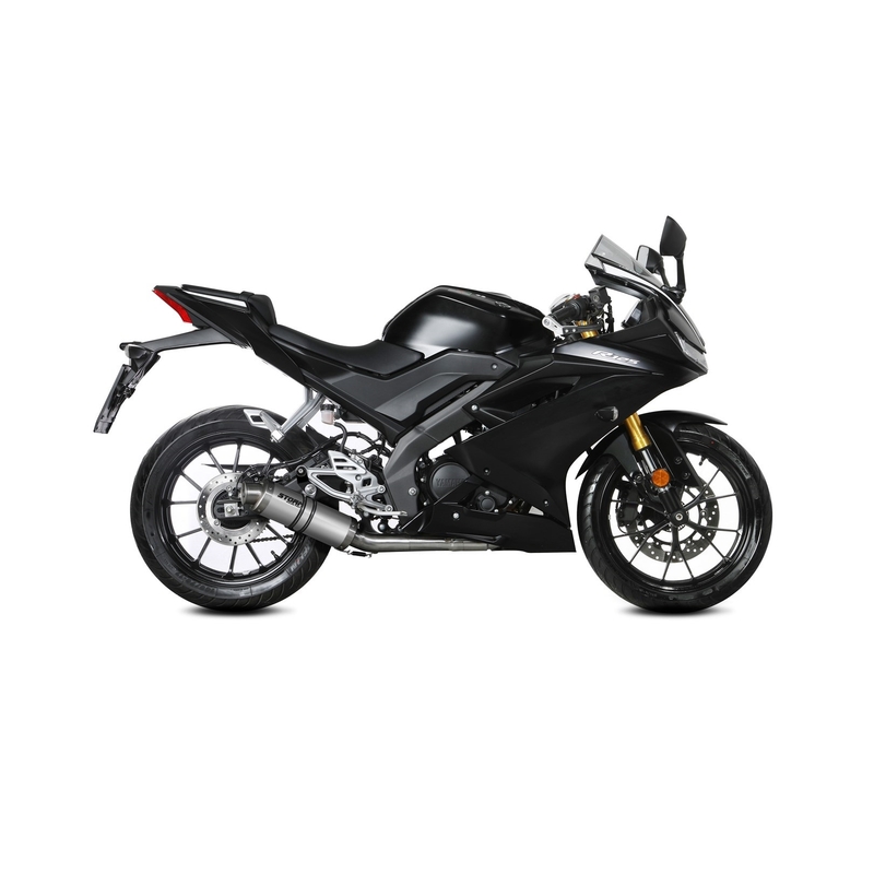 Auspuff komplett 1x1 STORM GP Edelstahl für YAMAHA YZF-R 125 2019-2024, YAMAHA MT 125 2020-2024