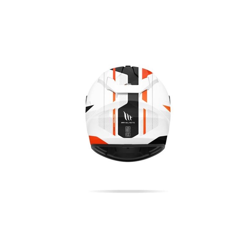 MT Rapide Duel Integral Motorradhelm weiß-fluo orange