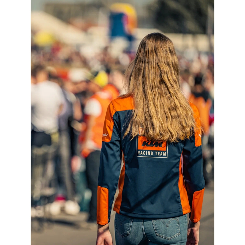 KTM Replica Team Damen Softshell-Jacke blau-orange