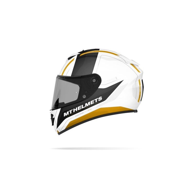 MT Rapide Duel Integral Motorradhelm weiß-gold