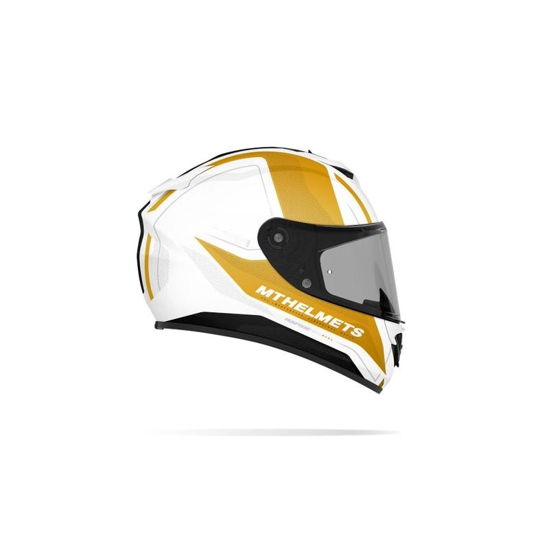 MT Rapide Duel Integral Motorradhelm weiß-gold