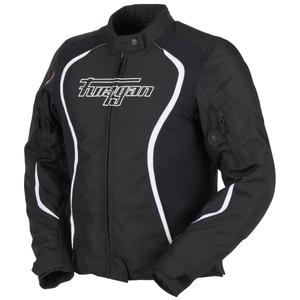 Damen Furygan Odessa Schwarz-Weiß-Motorradjacke