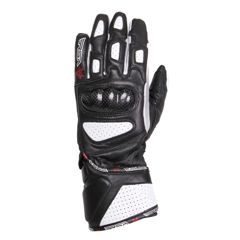 Damen Motorradhandschuhe RSA RX-1 schwarz und weiß