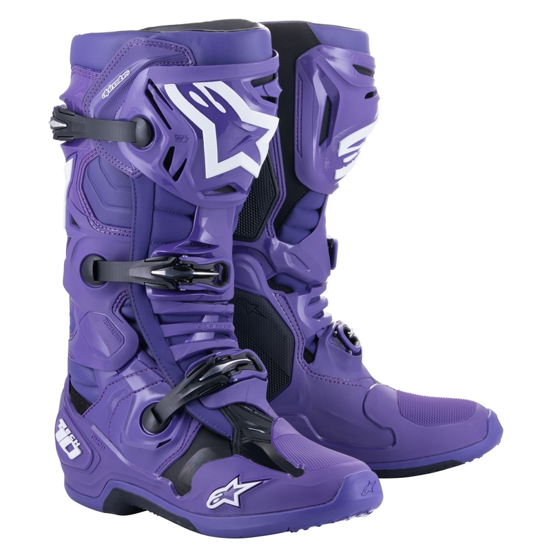 Alpinestars Tech 10 2024 lila-schwarz-weiß Motorradstiefel