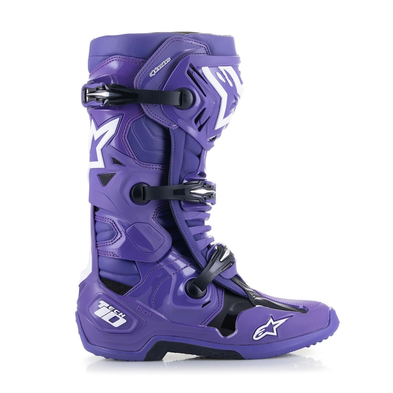 Alpinestars Tech 10 2024 lila-schwarz-weiß Motorradstiefel