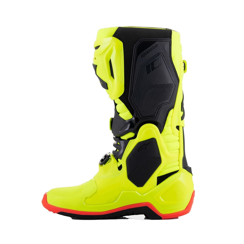 Motorradstiefel Alpinestars Tech 10 gelb fluo-schwarz-rot fluo