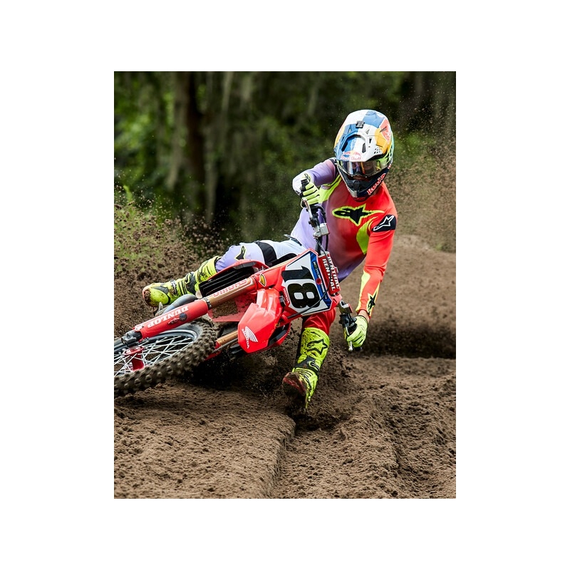 Motorradstiefel Alpinestars Tech 10 gelb fluo-schwarz-rot fluo