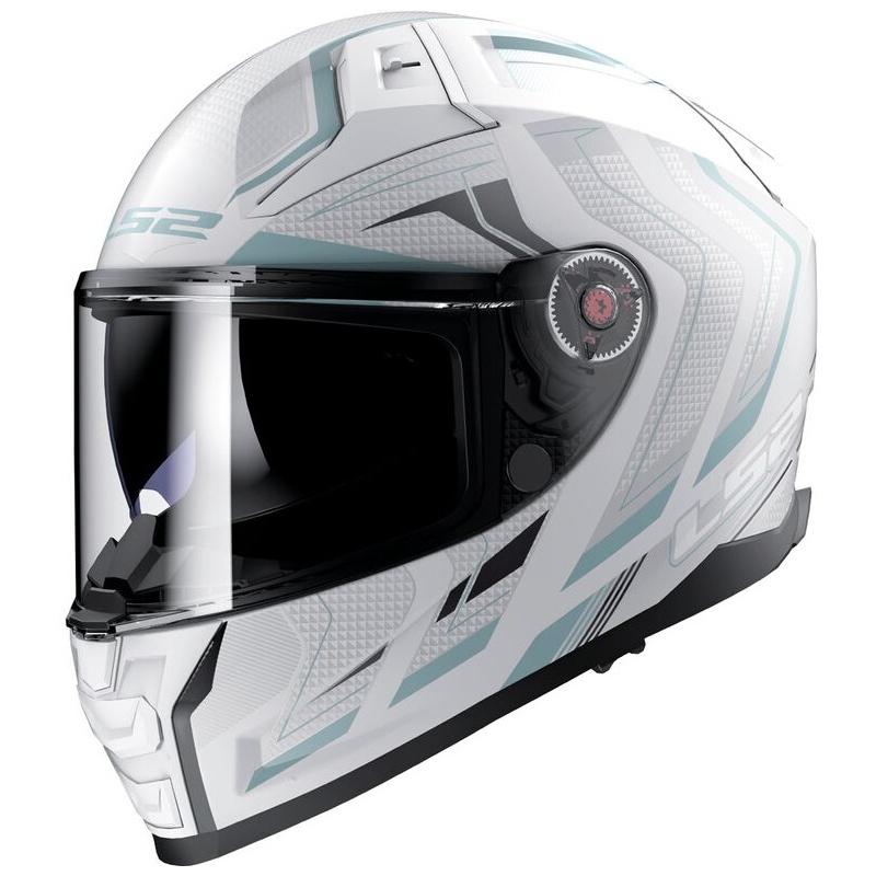 LS2 FF811 Vector II Alizer Integral Motorradhelm weiß-silber matt
