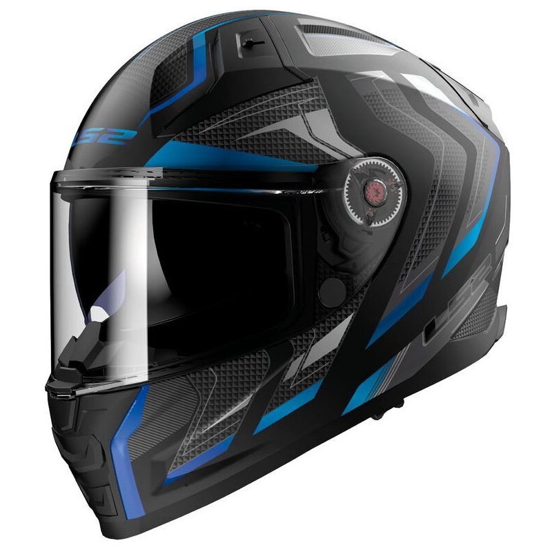 LS2 FF811 Vector II Alizer schwarz und blau matt Integral Motorradhelm