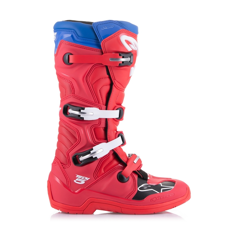 Alpinestars Tech 5 Motorradstiefel rot-blau-weiß-schwarz