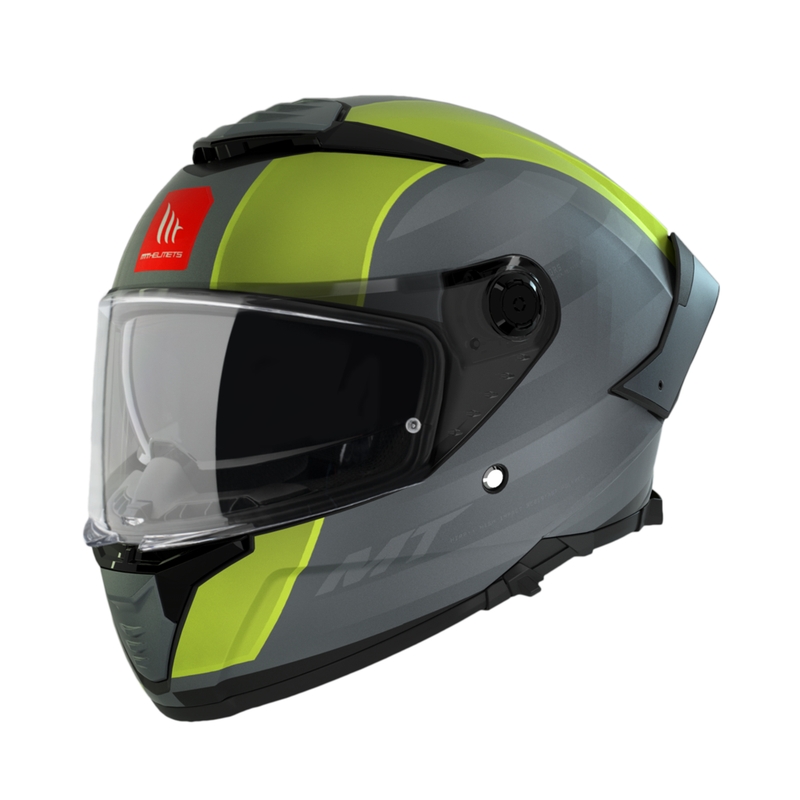 MT THUNDER 4 SV TREADS D3 grau-grüner Integral-Motorradhelm