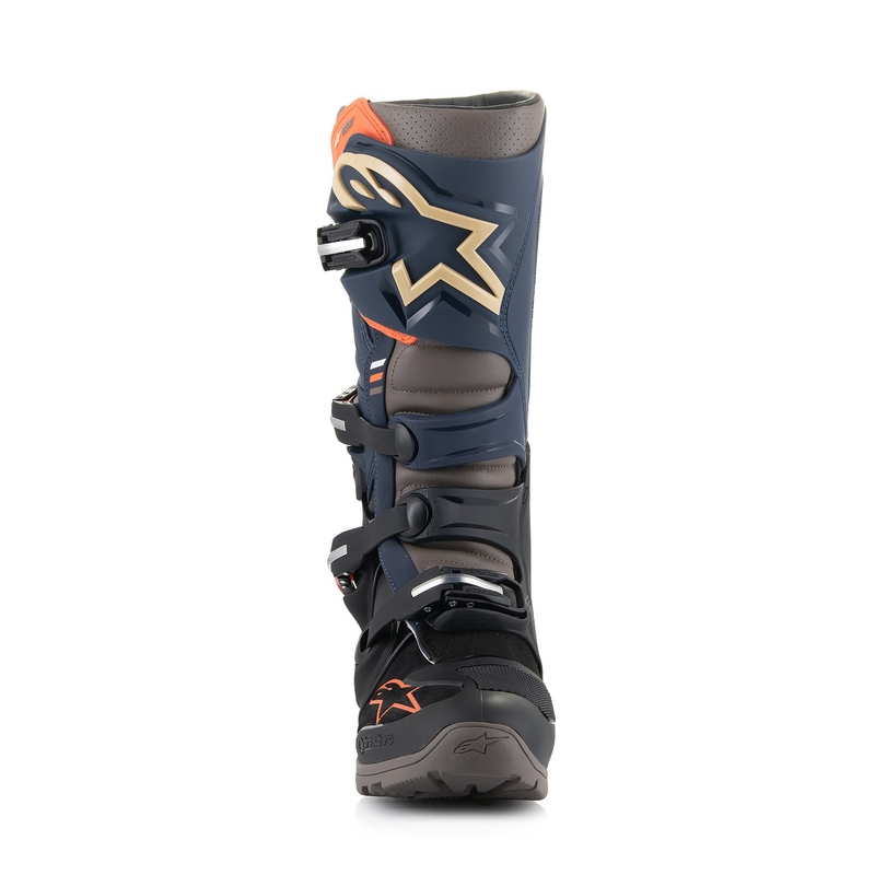 Alpinestars Tech 7 Enduro Drystar Blau-Grau-Orange-Schwarz Motorradstiefel