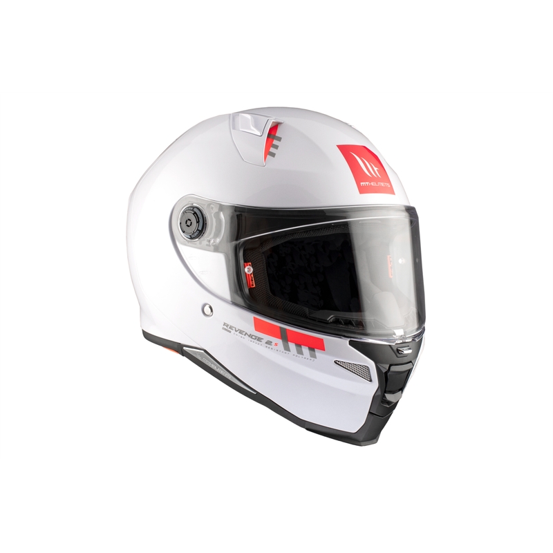 MT REVENGE 2 S SOLID A0 Integral Motorradhelm glänzend weiß