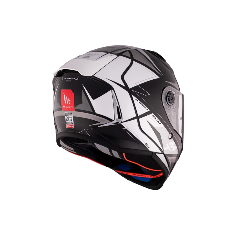 MT REVENGE 2 S HATAX B2 schwarz-grau-weiß Integral-Motorradhelm