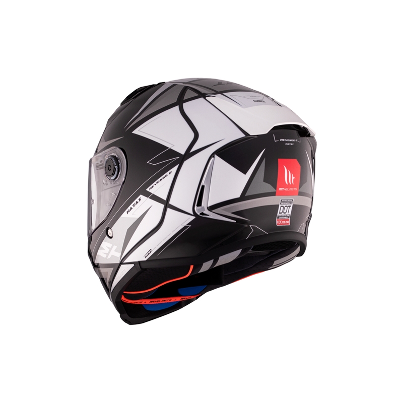 MT REVENGE 2 S HATAX B2 schwarz-grau-weiß Integral-Motorradhelm
