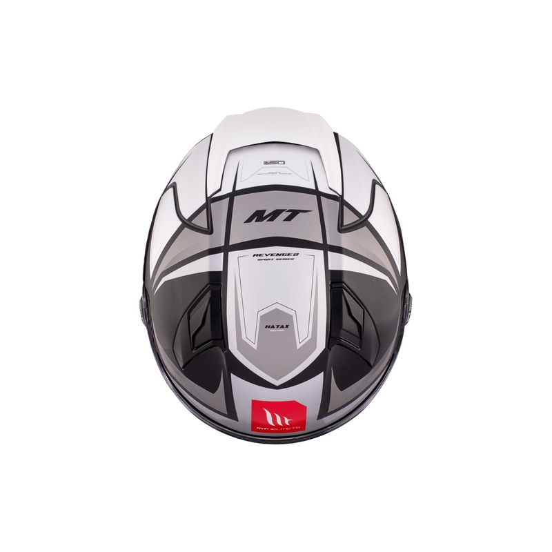 MT REVENGE 2 S HATAX B2 schwarz-grau-weiß Integral-Motorradhelm