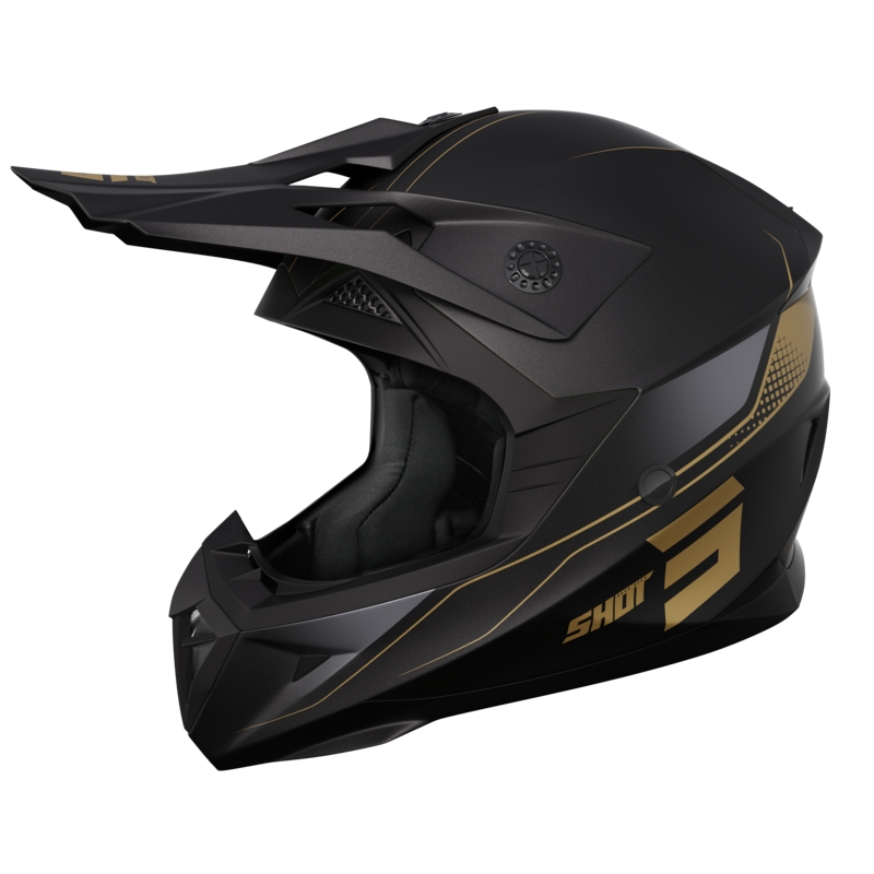Shot Pulse Edge Motocross Helm gold matt Ausverkauf