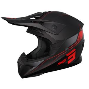 Motocross Helm für Motorrad Shot Pulse Edge rot matt