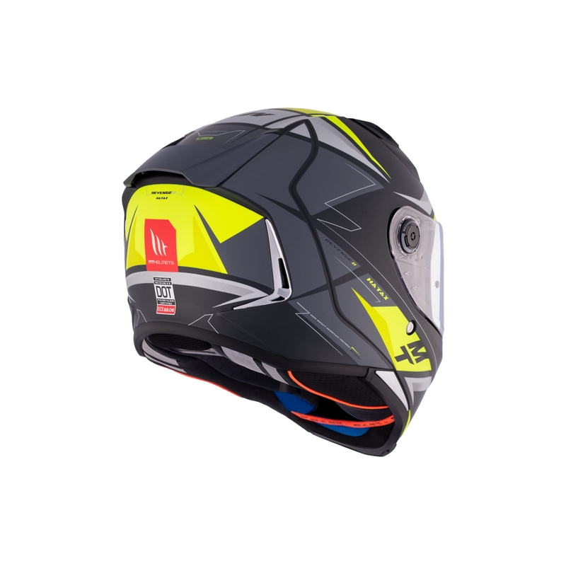 MT REVENGE 2 S HATAX C3 schwarz-grau-gelber Integral-Motorradhelm