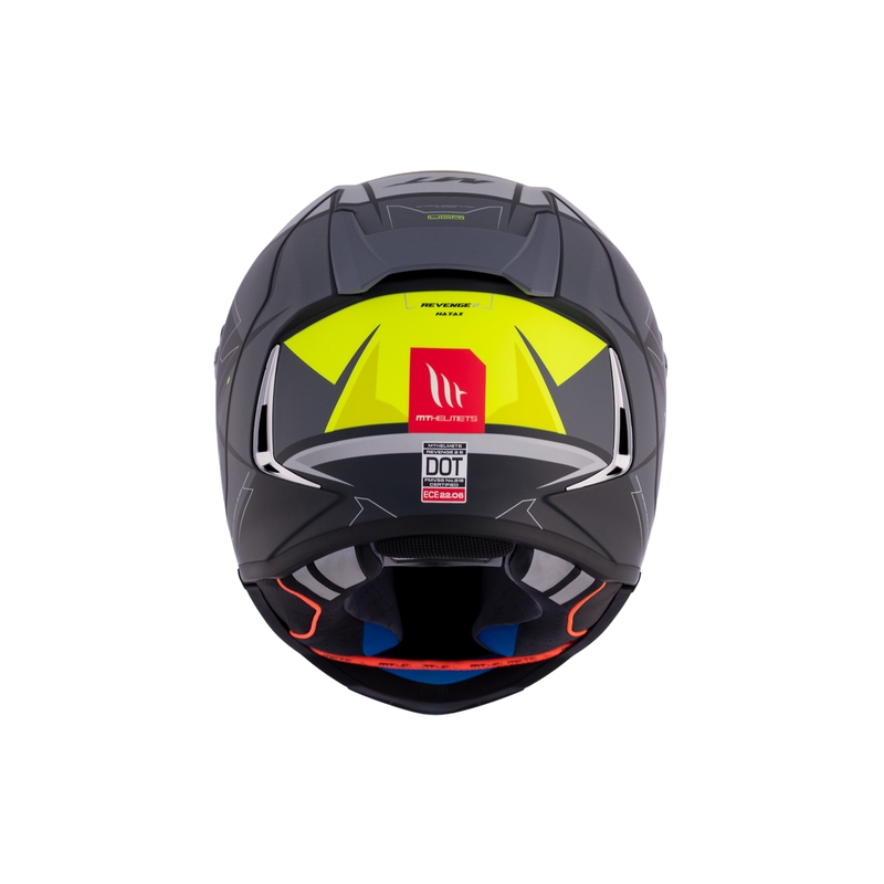 MT REVENGE 2 S HATAX C3 schwarz-grau-gelber Integral-Motorradhelm