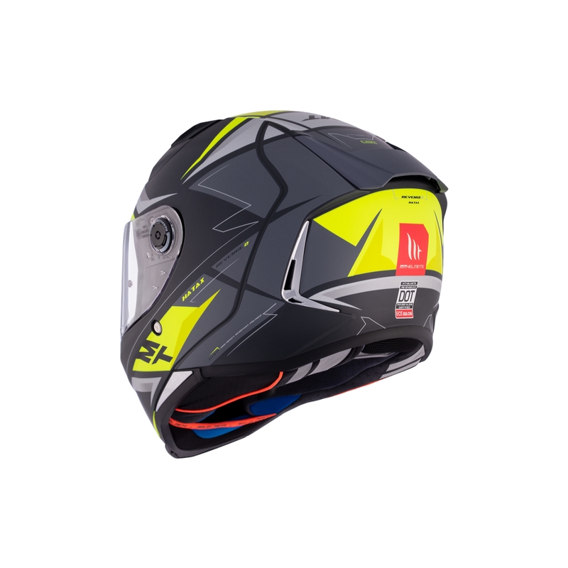 MT REVENGE 2 S HATAX C3 schwarz-grau-gelber Integral-Motorradhelm